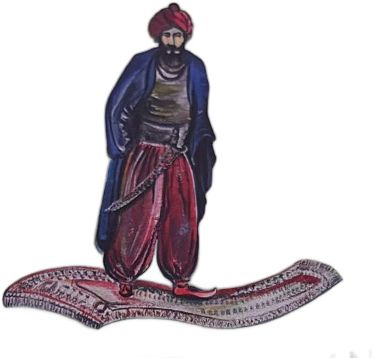 Ali Baba auf dem fliegenden Teppich